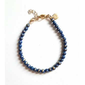 natuursteen armbandje in blauw